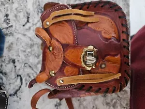 Artisan Vintage Leather Small Saddle Purse Hand Tooled Western Bag Equestrian - Picture 1 of 12