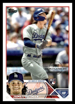 2023 Topps James Outman  Rookie Montgomery Club Stamp 395 Los Angeles Dodgers - Image 1 of 2