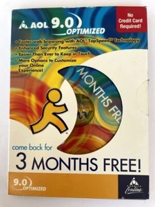 Vintage AOL 9.0 Optimized Three Months Free Trial CD Orginal Sealed Case👀 - Bild 1 von 3