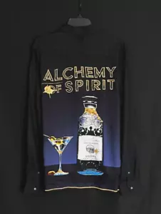 Robert Graham ALCHEMY of Spirit Vodka Embroidered Medium $348 Classic Fit NWT M - Picture 1 of 12