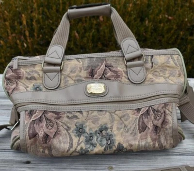 Bolso de Lona Vintage Jordache Floral Tapiz Alfombra para Llevar durante la Noche Foto 1 de 4