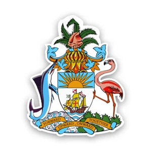 Bahamian Coat of Arms Sticker Decal - Weatherproof - bahamas flag bhs bs coa - Foto 1 di 4