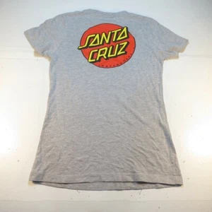 SANTA CRUZ SKATEBOARD SKATE SKATEBOARDING SKATER TEE T SHIRT Womens S Gray  - Picture 1 of 4