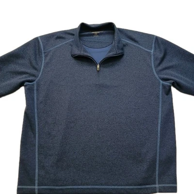 Suéter Pullover Pebble Beach Golf Cuarto 1/4 Cremallera Para Hombre LG Azul Foto 1 de 4