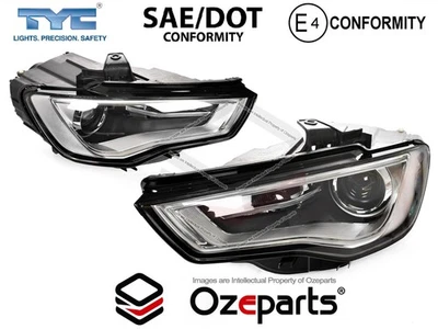 TYC Pair LH+RH Head Light Lamp (Xenon & LED DRL) For Audi A3 8V 2013-2016 - image 1 of 4