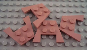 LEGO Lote de 4 Piezas Placa Cuña 4x3 Rojo Arena - Imagen 1 de 1