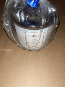 Bath & Body Works White Gardenia Essential Oil 3 Wick Candle 14.5 oz S/2 #A209 - Picture 1 of 3
