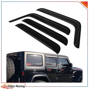 Wavy Window Visor Rain Guard Deflector Vent Shade Fits Jeep Wrangler 2007-2018 - Picture 1 of 1
