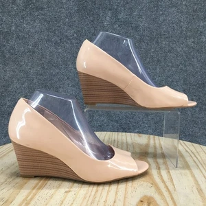 Jessica Simpson Heels Womens 8.5 Pump Tan Slip On Peep Toe Casual Comfort Wedge - Picture 1 of 21