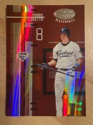 2005 Leaf Certified Materials Mark Loretta #102 Mirror Red parallel SP #93/100 - Image 1 of 2