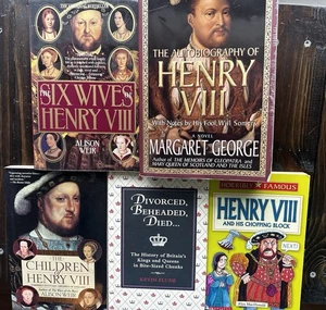 Lot of 5 Books About Henry VIII 8th England Nonfiction Historical Fiction Wives - Imagen 1 de 17