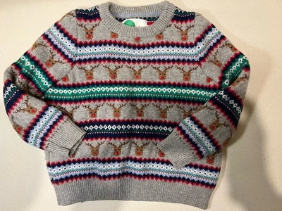 Suéter Pullover Mini Boden Niños 3-4 años Reno. Gris, azul marino. Verde Rojo Foto 1 de 3