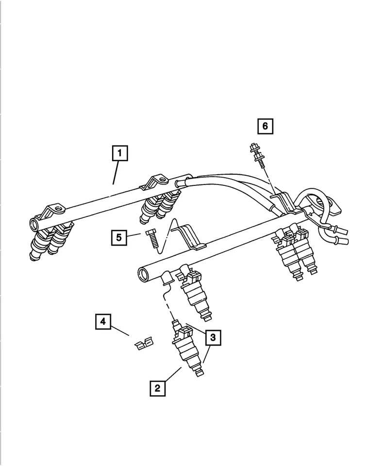 Genuine Mopar Fuel Rail 5014496AE Foto 1 de 4