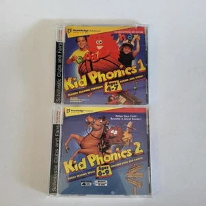 Kid Phonics 1 & 2 (PC, 1996) - Komplettes Jewel Case Lehrt Lesen Lied & Sound - Bild 1 von 6