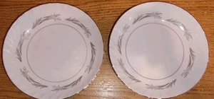 2 Harmony House Porzellan * PLATIN Schriftrolle * 7 5/8" FLACHE SUPPENSCHÜSSELN * - Bild 1 von 7