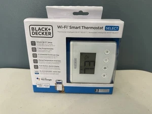 New BLACK + DECKER Wi-Fi Smart Thermostat Select in White - Works with Alexa - Picture 1 of 4
