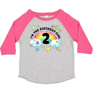 Inktastic I'm The Birthday Girl- Second Birthday Rainbow And Toddler T-Shirt 2nd - Picture 1 of 10
