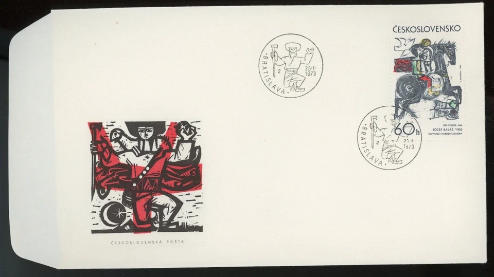 CHECOSLOVAQUIA 1973 PRIMER DÍA PORTADA, ¡ARTE GRÁFICO CHECO Y ESLOVACO!! M89 Foto 1 de 1