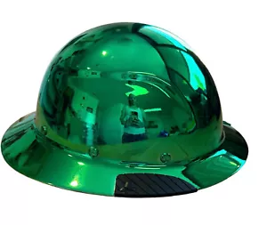Sombrero rígido personalizado cromado Kandy Green Lift DAX fibra resina HDF-15 ala completa - Imagen 1 de 8