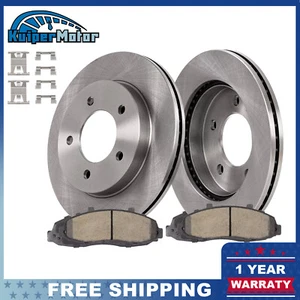 Left &Right Front Disc Rotors Ceramic Brake Pad For 1997-03 Ford F-150 5Lug 4WD - Picture 1 of 15