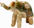 Elefant aus Onyx Marmor Naturstein 10 cm Figur Elephant Halbedelstein Steinfigur