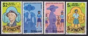 F-EX53490 ST VINCENT MNH 1977 50th ANNIV GIRL GUIDE BOYS SCOUTS. - Picture 1 of 1