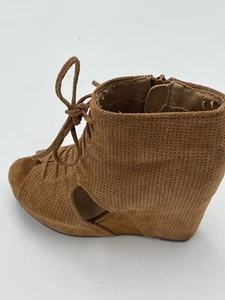 Jeffrey Campbell Shoes Wedge Booties Suede Platform Mary Roks Sz 6M - Picture 1 of 9