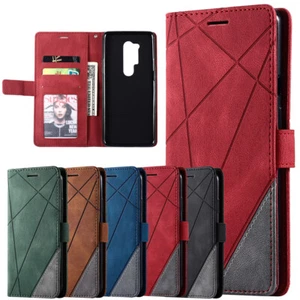 Leather Flip Cover Card Wallet Stand Shockproof Phone Case For OnePlus 9 8 Pro - Picture 1 of 17