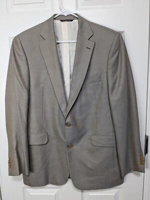 Blazer Jack Victor para hombre 40R beige 100 % cachemir de un solo pecho Foto 1 de 4