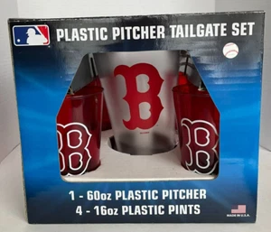 MLB: Boston Red Sox Kunststoff Krug & Pints Heckklappe Set, neu in Box mit Bonus - Bild 1 von 8