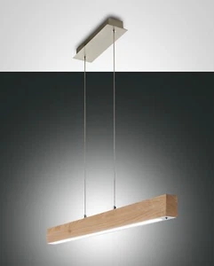FABAS LUCE LED Pendel Leuchte Hänge Lampe Badia 3383-40-215 Holz geölt dimmbar M - Bild 1 von 4