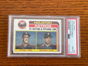 1982 Topps Astros Batting & Pitching Leaders Howe/Ryan #66 - PSA 8 NM-MT - Picture 1 of 2
