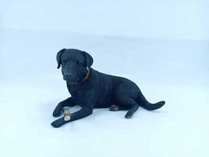 sherratt and simpson , labrador lying with stick black dog Figurine - Picture 1 of 8