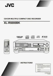 JVC XL-R5000BK CD Player Recorder Operating Instruction - USER MANUAL - Picture 1 of 1