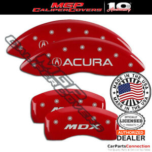 MGP Caliper Brake Cover Red 39021SMDXRD Front Rear For Acura MDX 2018-2019