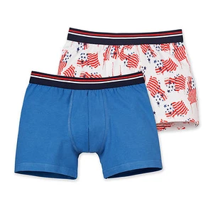 Schiesser Boys Hip-Retro America Shorts 2 Pack 152 164 176 Boxer Briefs New - Picture 1 of 3