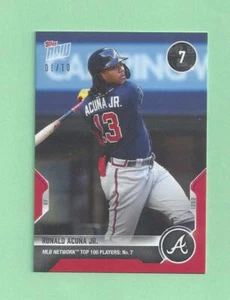2021 Topps MLB Network Top 100 Ronald Acuna Red parallel - serial #1/10 - Braves - Picture 1 of 1