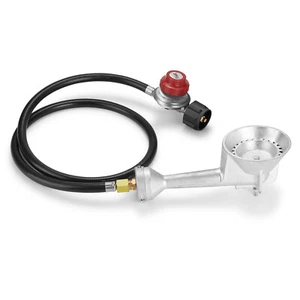 4FT 20 PSI High Pressure Propane Hose with Regulator & Brass Fitting Burner Head - Picture 1 of 11