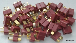 (20) Male / Female Pair Deans Style T-Connector Lipo Battery Plugs - No Ridges - Picture 1 of 3