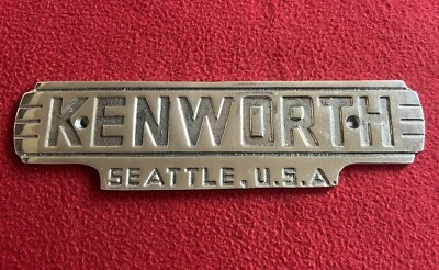 repro 1950s Kenworth Seattle USA emblem 521 523 bullnose vintage kw - Image 1 of 4