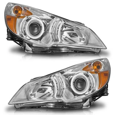 WEELMOTO For 2010-2014 Subaru Outback Legacy Projector Headlights Assembly Pair - Image 1 of 4