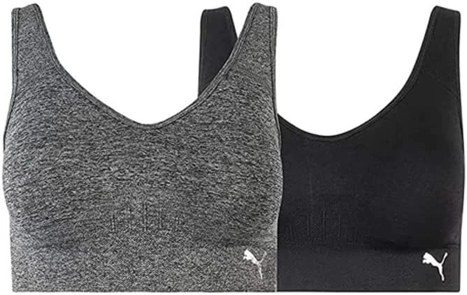 Puma Women's Seamless Sports Bra , 1, 2 Pack - Image 1 of 4
