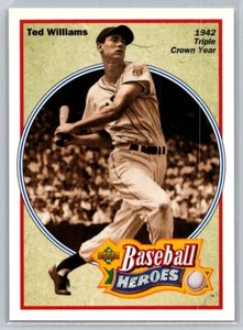 ๐1992 Upper Deck Baseball Heroes: Ted Williams #30 - Red Sox๐ - Picture 1 of 2