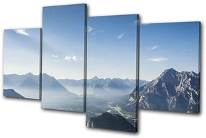 Berg Nebel Natur Landschaften MULTI LEINWAND WANDBILD Bild Druck - Bild 1 von 1