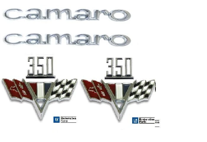 1967 Camaro Fender Emblem Set -350- 67 Camaro Fender Emblem  (6 Emblem  Set) - Image 1 of 1