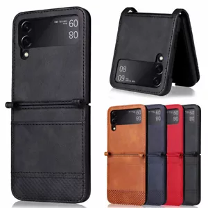 Wallet Leather Case Cover For Samsung Galaxy Z Flip 6 5 4 3 Shockproof Card Slot - Picture 1 of 19