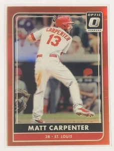Matt Carpenter 2016 Optic Red Prizms 81/99 St. Louis Cardinals #115 Donruss - Picture 1 of 2