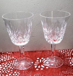 Waterford Crystal Lismore White Wine Glasses Set Of 2 5¾" - Picture 1 of 5