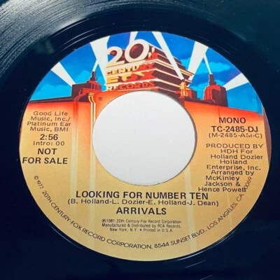 Arrivals - Looking For Number Ten (Mono) / (Stereo) 45 - Soul Funk Disco Foto 1 de 2
