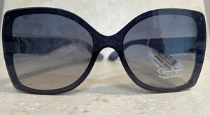 Gafas de sol Jessica Simpson brillantes mariposa para mujer J5796 - azules - nuevas con etiquetas - Imagen 1 de 8